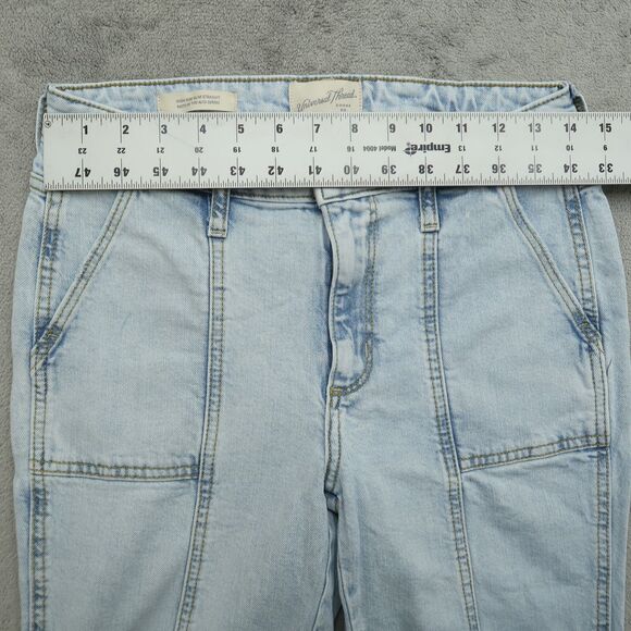 Universal Thread Jeans Women's 2R Blue High-Rise Slim Straight Denim 27" Inseam - Picture 14 of 15